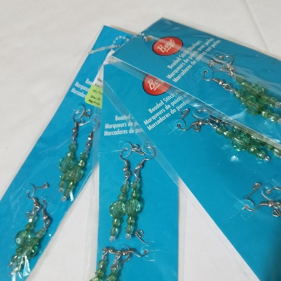 Boye Beaded Stitch Markers Green Package of 4 Lot of 4 New - Picture 6 of 8